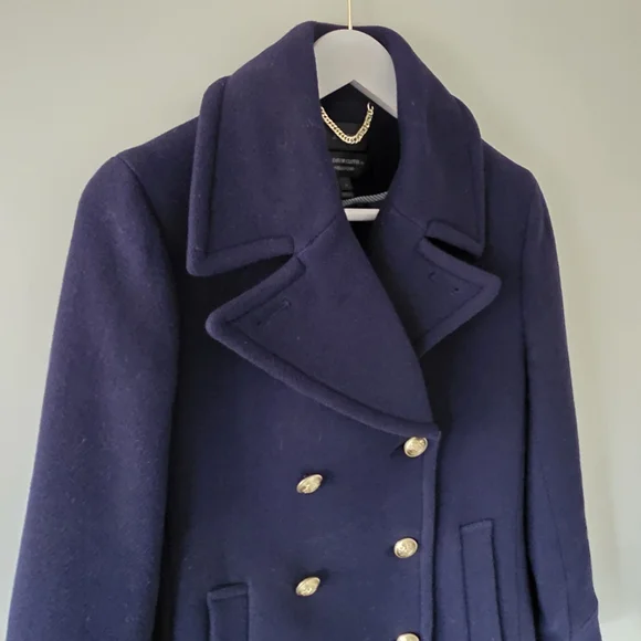 J. Crew 4 Old Money Ivy League Academia Stadium Cloth By Nello Gori Wool Peacoat - Picture 5 of 14